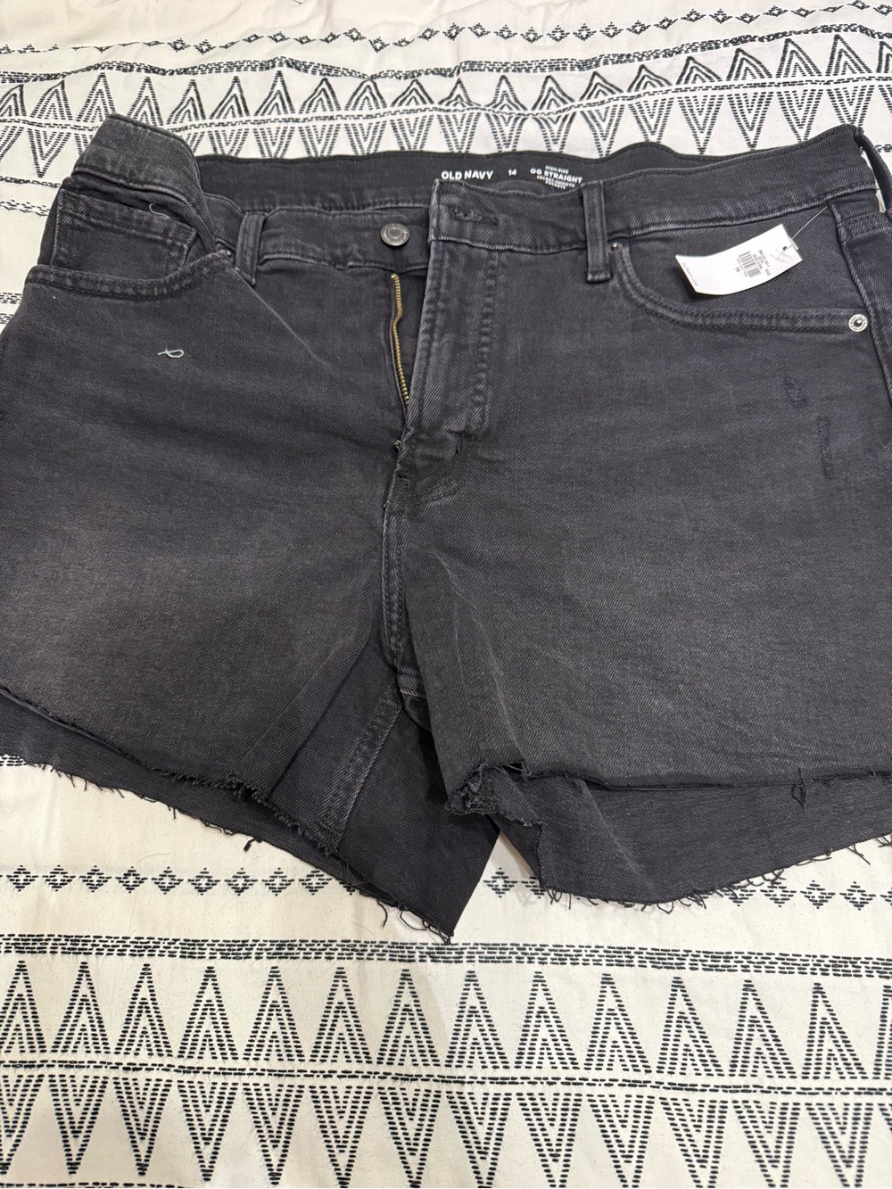 Old Navy Charcoal Black Cutoff Denim Shorts
